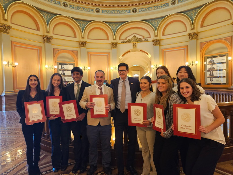 With Senator Becker and Menlo-Atherton SLC Students