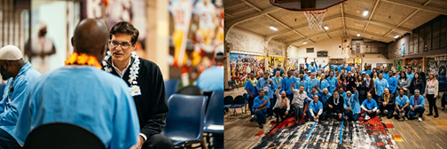 Pictured here: Senator Becker and 24 entrepreneurs participate in a volunteer mentorship day at Soledad Correctional Training Facility.