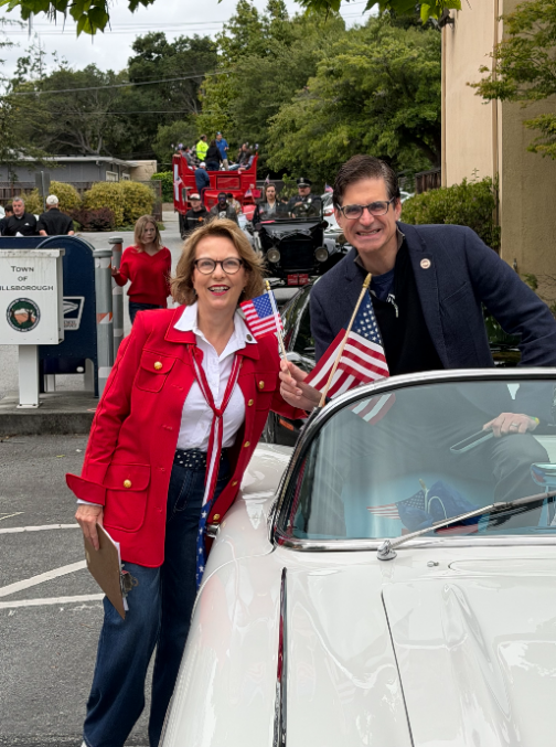 Senator Becker participating in the Hillsborough Memorial Day Parade.