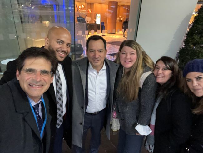 Photo of Senator Becker with Assemblymember Isaac Bryan, Assembly Speaker Anthony Rendon, and Assemblymembers Tasha Boerner Horvath, Luz Rivas and Lisa Calderon.
