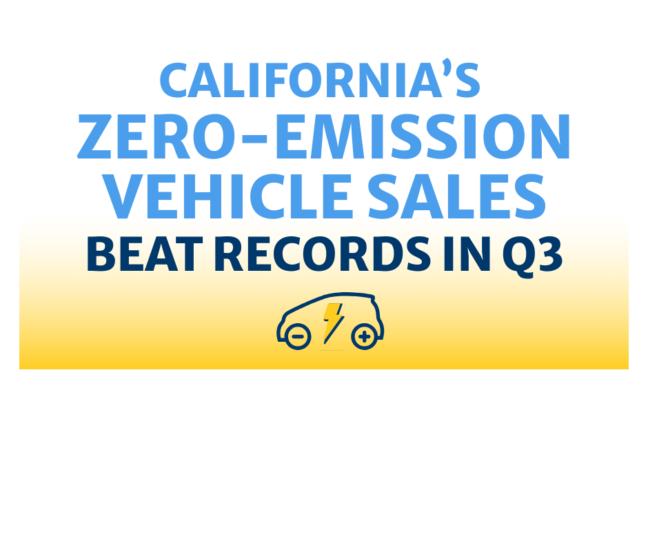 California Zero Emission Vehicle Sales Beat Records in Q3