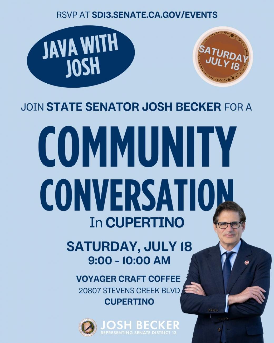 Community Conversation with Senator Becker Flyer